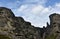 The rocks in the valley of Meteora mountains