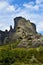 The rocks in the valley of Meteora mountains