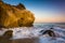 Rocks and waves in the Pacific Ocean, at El Matador State Beach,