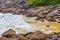 Rocks waves Praia Lopes Mendes beach Ilha Grande island Brazil