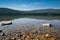 Rocky area beach of the Thompson Chain of Lakes area in Montana