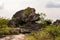 Rocky area of natural caves in the Colombian Amazon