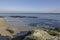 Rocky bay with algae