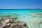 Rocky beach with amazing tranquil water on Paros island, Cyclades