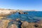 Rocky beach on the coast of Cyprus