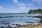 Rocky beach at Grand Gaube, North of Mauritius.