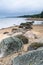 Rocky beach on the Gulf of Finland. Estonia