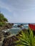 A rocky beach in Indonesia called Manganti beach