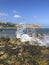 Rocky beach near Javea Port, Costa Blanca, Spain