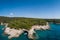 Rocky beach near Pula, Croatia