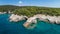 Rocky beach near Pula, Croatia
