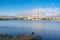 Rocky beach and old power plants whose three large smokestacks can be seen from anywhere in Morro Bay. Morro Bay State Park,