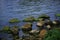 Rocky beaches in Toba Lake, North Sumatra, Indonesia