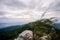 Rocky cliff Beautiful nature and cloud sky view on Khao Luang mountain in Ramkhamhaeng National Park