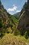 Rocky cliffs in Prosiecka dolina valley in Chocske vrchy
