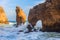 Rocky clifs of Ponta da Piedade at Lagos, Portugal