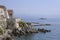 Rocky coast of Antibes in France