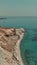 Rocky coast and blue Mediterranean sea in Pissouri Cyprus island