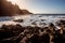 Rocky coast on the cape Teno