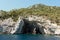 Rocky coast and gorgeous waters in Kelyfos islet, Marmaras, Chalkidiki, Greece