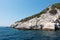 Rocky coast and gorgeous waters in Kelyfos islet, Marmaras, Chalkidiki, Greece