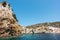 Rocky coast and gorgeous waters in Kelyfos islet, Marmaras, Chalkidiki, Greece