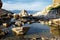 Rocky coast at Kassiopi with in Corfu, Greece