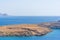 Rocky coast of Lindos Bay in Greece