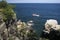 A rocky coast line. Bornholm, Denmark.