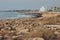 Rocky coast in Mediterranean resort. Agia Napa, Cyprus