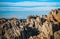 Rocky coast of the northern coast of Russia, the Arctic Ocean