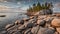 rocky coast of the Pakri Peninsula Gulf of Finland