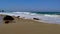 The rocky coast of Portugal, waves of Atlantic Ocean