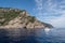 Rocky coast at Punta Chiappa, Liguria, Italy