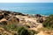 Rocky coast of Punta de n`Amer on Island Mallorca