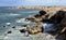 Rocky coast at Quiberon peninsula in France