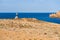 Rocky coast and sea view on Minorca island