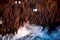 Rocky coast with wavy ocean on Lanzarote island