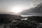 Rocky coastal landscape during a sunset in Cadaques, Catalunya