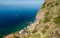 Rocky coastline along Costa Viola in Calabria (southern Italy)