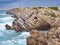 The rocky coastline of Baleal, Portugal