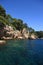 Rocky coastline on the Mediterranean Sea of Antibes