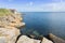 Rocky coastline at Moelfre