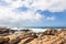 Rocky coastline near Cape St Francis, South Africa.