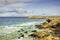 Rocky coastline of Quiberon peninsula, Brittany, France