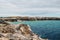 Rocky costline view of Pointe du Percho, Peninsula of Quiberon,