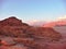 Rocky desert landscape in Jordan, Middle East Wadi Rum