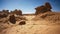 Rocky deserts are scorched by the sun and scoured by windblown sand. Desert rock is shaped into strange, otherworldly lanscapes