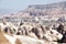 Rocky formation landscape from Esentepe in Cappadocia, Turkey