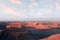 Rocky formations in the Dasht e Lut desert against sunset. Nature of Iran. Persia.